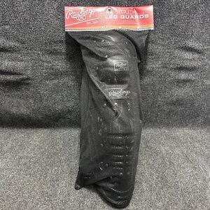 NIP Rawlings 9DCW-B Series Ages 7-9 Black 13” Deluxe Youth Catcher’s Leg Guards